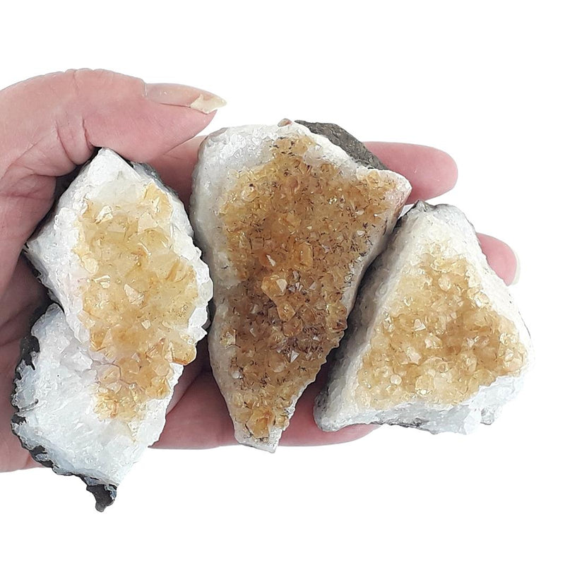 Citrine Raw, Rough Crystal Clusters from Brazil - Choice of Sizes - TK Emporium