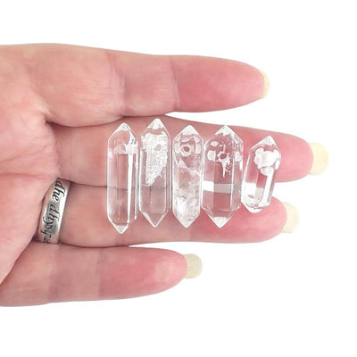 Clear Quartz (Rock Crystal) Double Terminated Beads - Choice of Sizes - TK Emporium