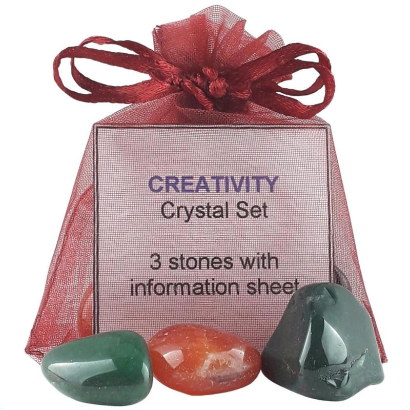 Creativity Crystal Set, 3 Stones with Information to get Creative - TK Emporium