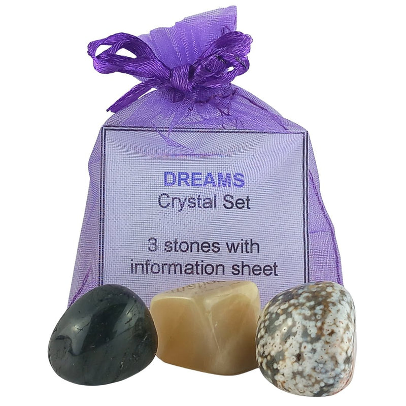 Dreams Crystal Set, 3 Stones & Information to Understand Your Dreams - TK Emporium