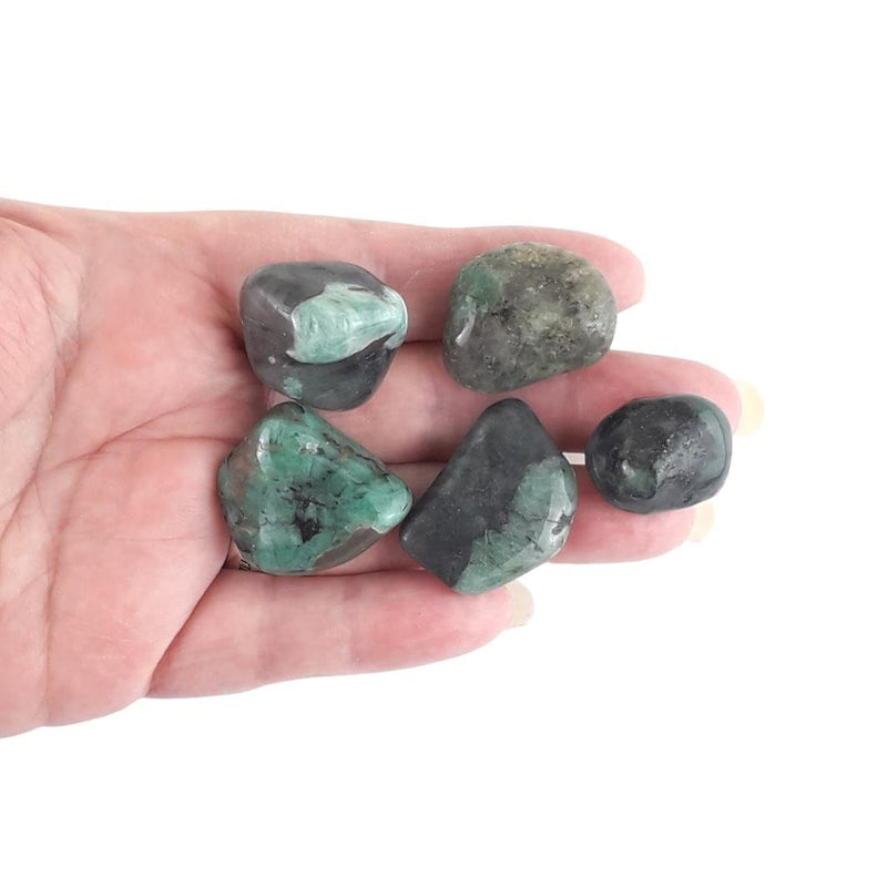 Emerald Crystal Tumblestones from Brazil - Choice of Sizes - TK Emporium
