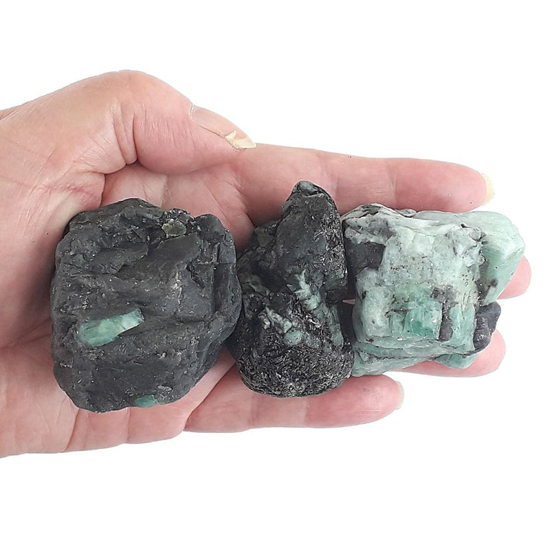 Emerald Rough, Natural Crystal Stones from Brazil - Choice of Sizes - TK Emporium