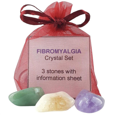 Fibromyalgia Crystal Set, 3 Stones with Information to Help Heal Fibro - TK Emporium