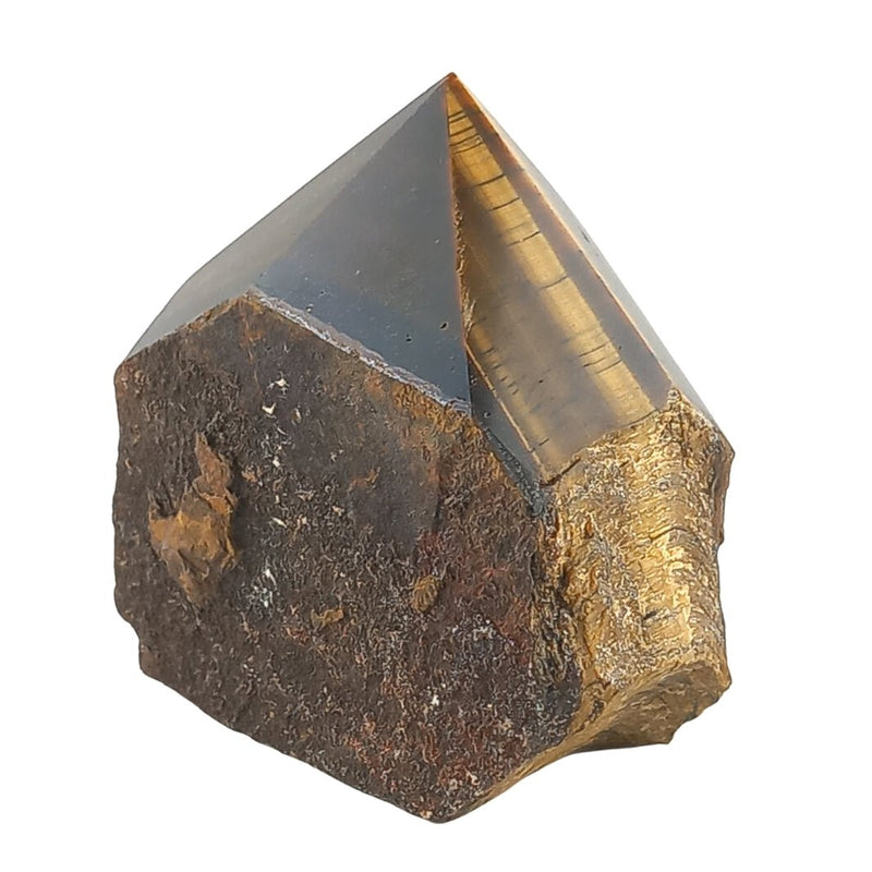 Gold Tigers Eye Cut Base Free Standing Crystal Point from Brazil - TK Emporium