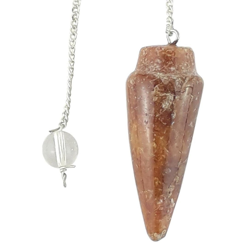Golden Healer Quartz Cone Shape Crystal Dowsing Pendulum - TK Emporium