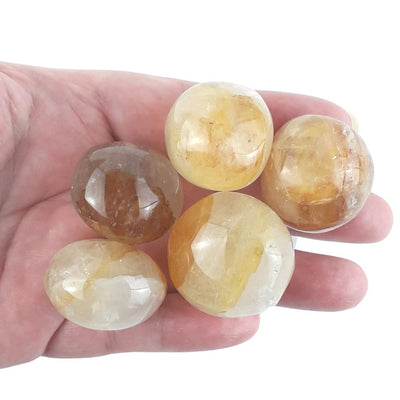 Golden Healer Quartz Crystal Tumblestones from Brazil - Choice of Size - TK Emporium