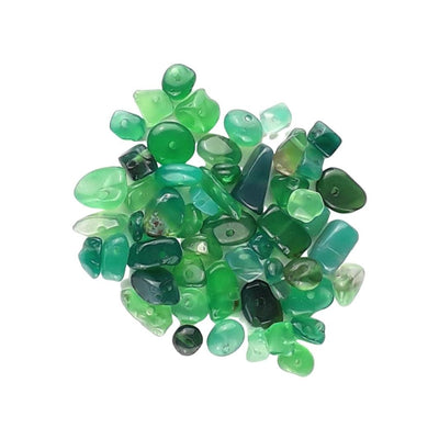 Green Agate A Grade Gemstone Bead Chips - Full Strand or 50 Pieces - TK Emporium