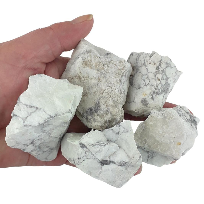 Howlite White Rough, Raw, Natural Crystal Stones from India - TK Emporium