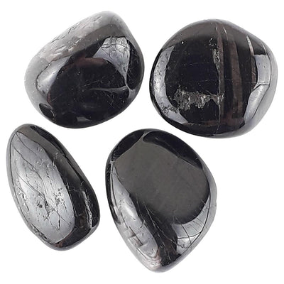 Hypersthene Crystal Tumblestones from Canada, Black Tumbled Stones - TK Emporium
