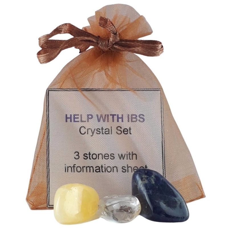 IBS (Irritable Bowel Syndrome) Crystal Set, 3 Stones with Information - TK Emporium