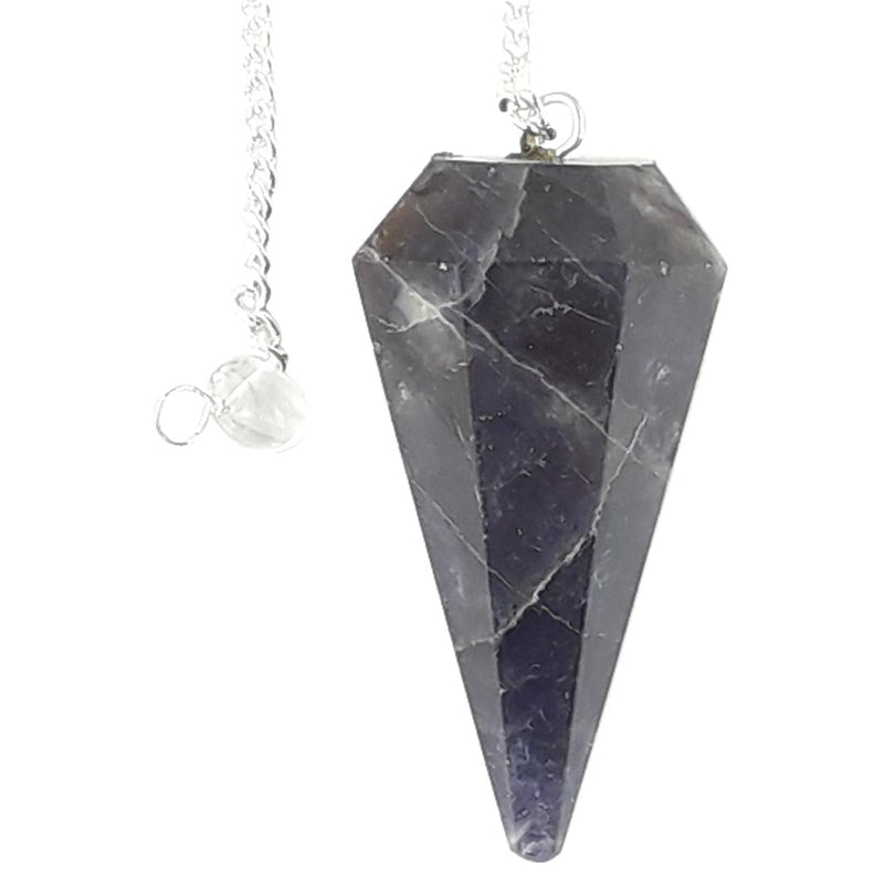 Iolite (Water Sapphire) Faceted Cone Shape Crystal Dowsing Pendulum - TK Emporium