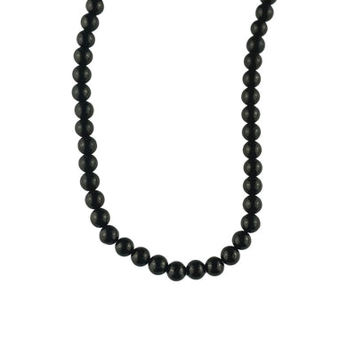 Jet Black A Grade Round 6 mm Gemstones Beads with 1 mm Hole - TK Emporium