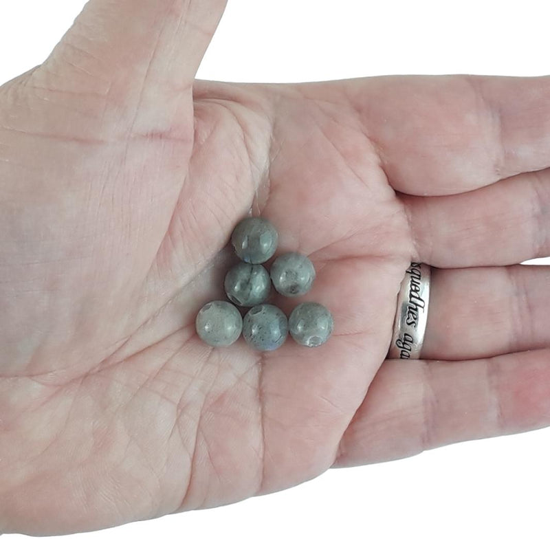 Labradorite Beads - 8mm - Large 2mm Hole - AA Grade - TK Emporium