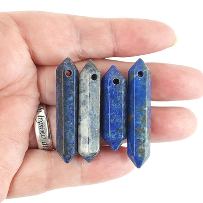 Lapis Lazuli Double Terminated Gemstone Beads - Choice of Sizes - TK Emporium