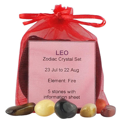 Leo Zodiac Crystal Set, July August Gemstone Birthday Gift - TK Emporium