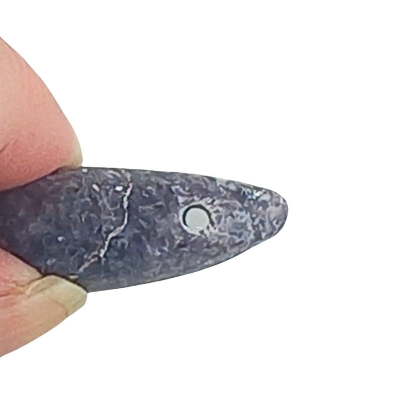 Lepidolite Crystal Teardrop Beads with Large 2 mm Drilled Hole - TK Emporium