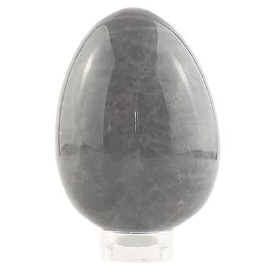 Luna Rose Quartz 4.8 cm Crystal Egg from Namibia, Grey Gemstone Egg - TK Emporium
