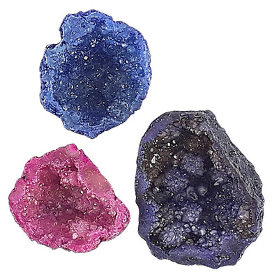 Mini Colourful Quartz Druzy Geodes from Brazil - Blue, Pink and Purple - TK Emporium