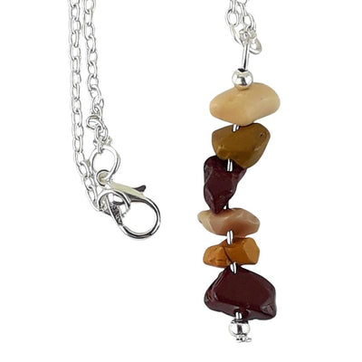 Mookaite Gemstone Bead Chip Crystal Necklace and Earring Set - TK Emporium