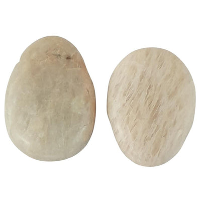 Moonstone Beige Drilled Crystal Tumblestone Beads with Large 2mm Hole - TK Emporium