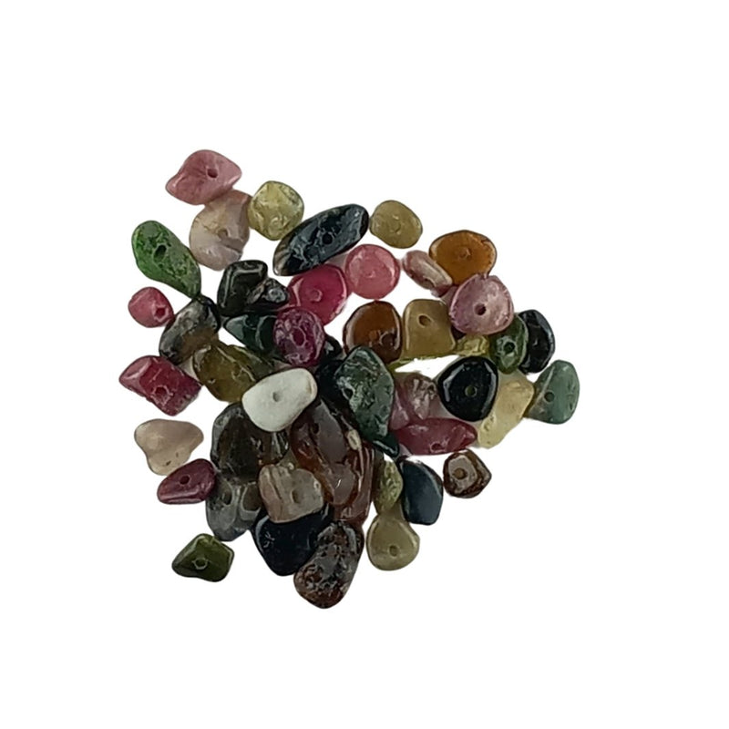 Multi Colour Tourmaline Gemstone Bead Chips - Full Strand / 50 Pieces - TK Emporium