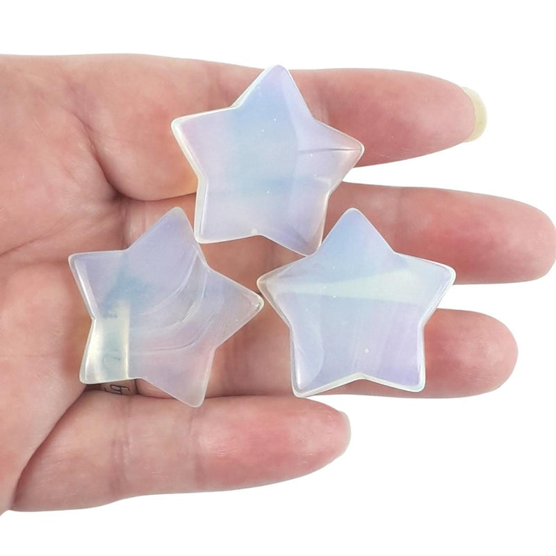 Opalite Pale Blue Crystal Star Shape Carved Gemstone from China - TK Emporium