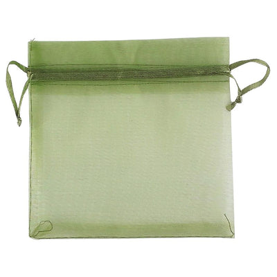 Organza Sheer Crystal Storage Gift Bag 12 x 12 cm - Green - TK Emporium