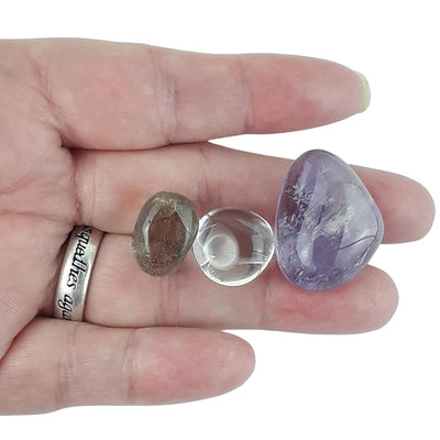 Pain Relief Crystal Set, 3 Stones with Information to Relieve Pain - TK Emporium