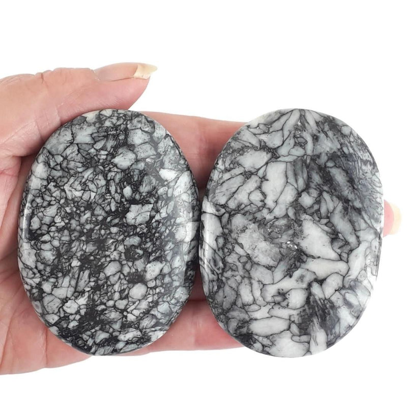 Pinolith (Pinolite) Oval Shaped Crystal Palm Stones from Austria - TK Emporium