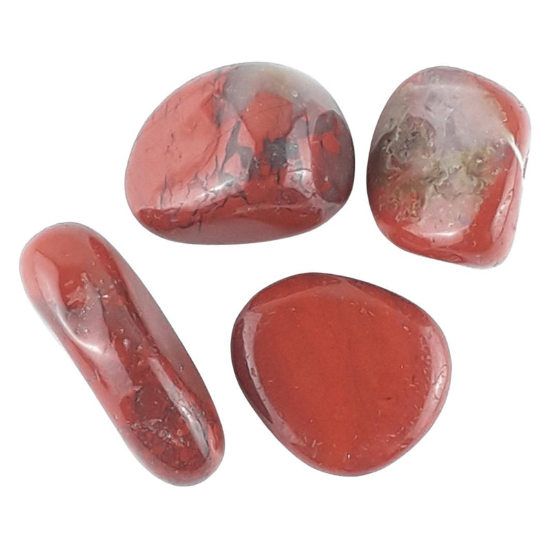 Poppy Jasper Crystal Tumblestones, Red Polished Gemstones from Brazil - TK Emporium