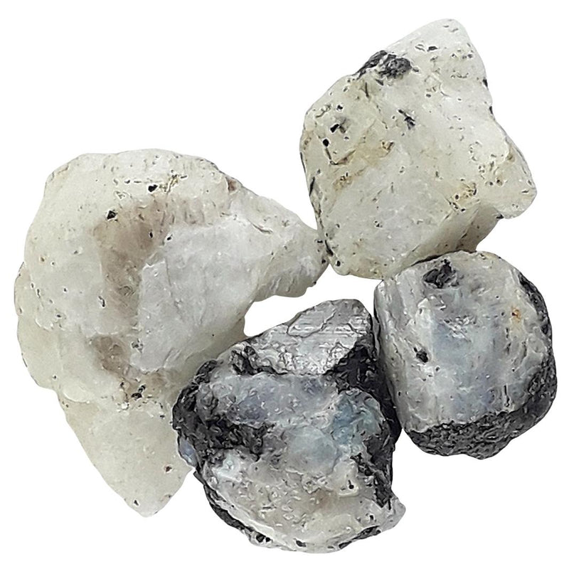 Rainbow Moonstone Rough Crystal Stones from India - Choice of Sizes - TK Emporium