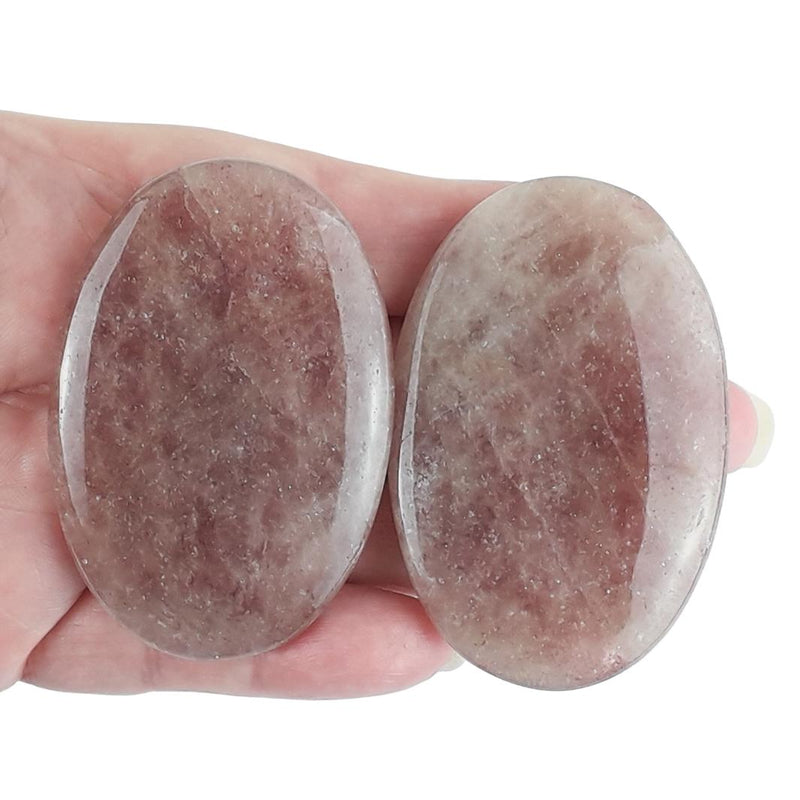 Raspberry Aventurine Dusky Pink Crystal Palm Stones - Choice of Sizes - TK Emporium