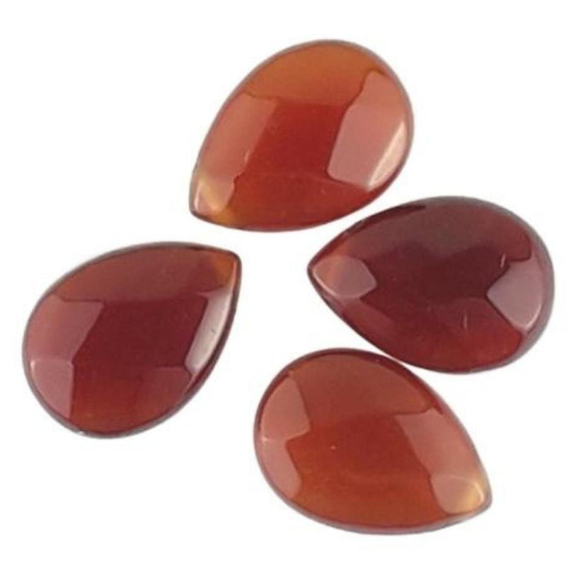 Red Agate Small Size 18 x 13mm Faceted Teardrop Shape Gemstone Beads - TK Emporium