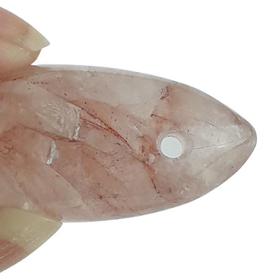 Red Hematoid Quartz Crystal Teardrop Beads with Large 2mm Drilled Hole - TK Emporium