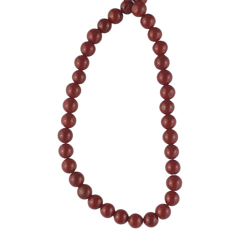 Red Jasper A Grade Round 6 mm Gemstone Beads with 1 mm Hole - TK Emporium