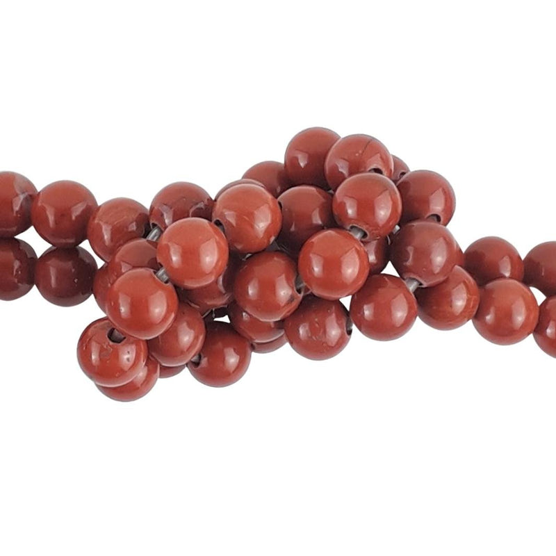 Red Jasper Beads - 8mm - Large 2mm Hole - TK Emporium