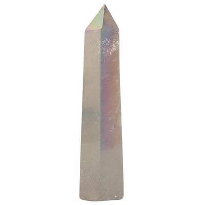 Rose Aura Quartz Crystal Point, Gemstone Tower / Obelisk from Brazil - TK Emporium
