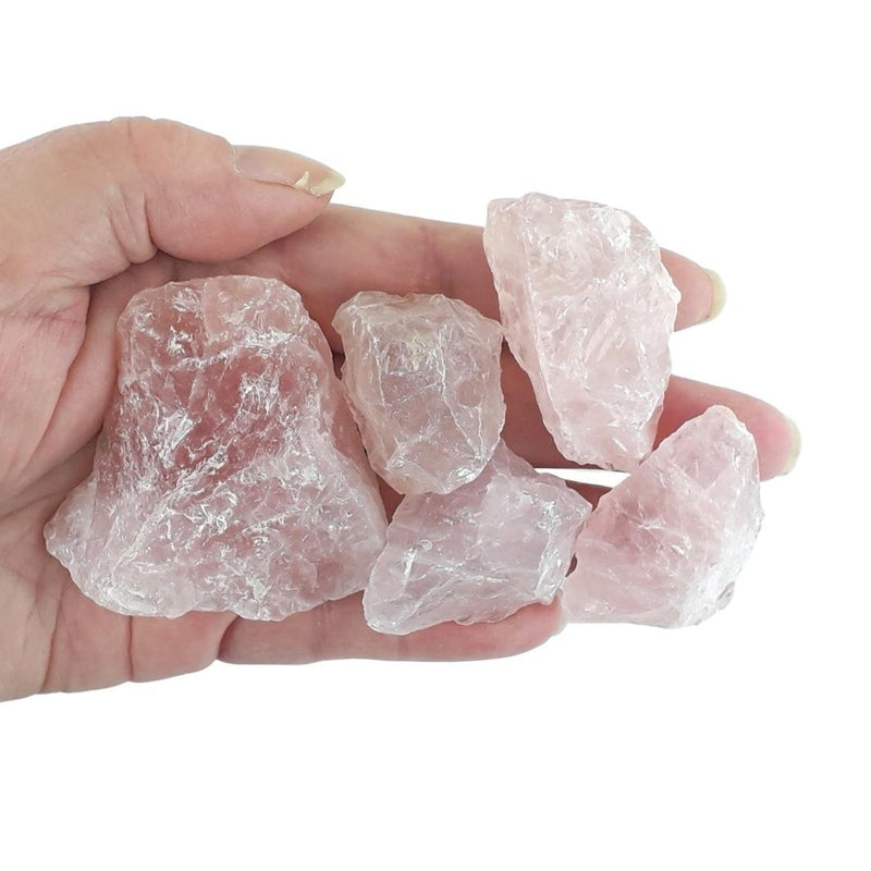 Rose Quartz Rough Crystal Stones from Madagascar - Choice of Sizes - TK Emporium