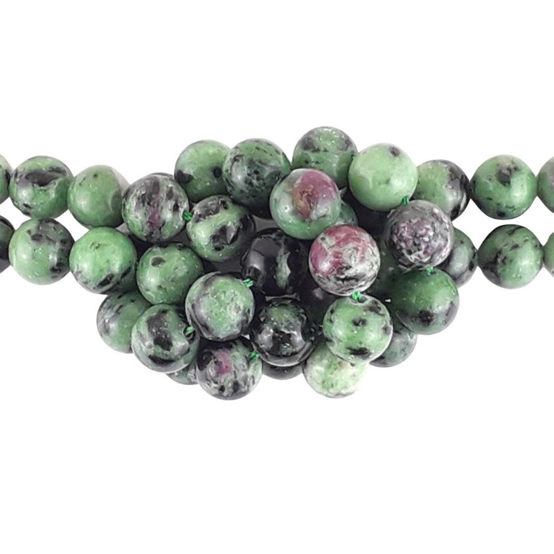 Ruby in Zoisite Beads - 8mm - A Grade - TK Emporium