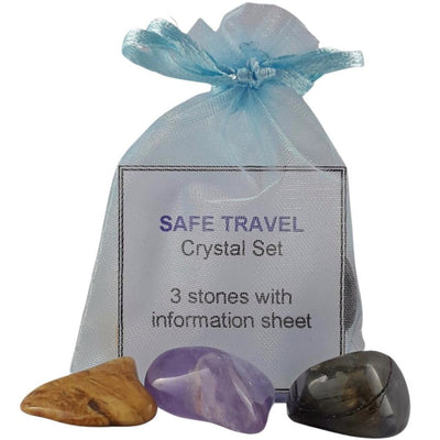 Safe Travel Crystal Set, 3 Stones with Information Sheet - TK Emporium