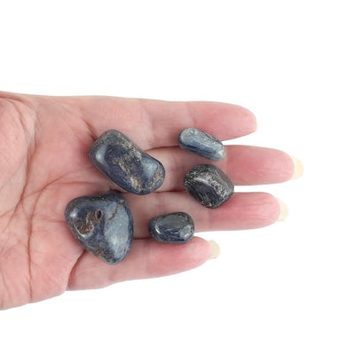 Sapphire Blue Crystal Tumblestones from India - Choice of Sizes - TK Emporium