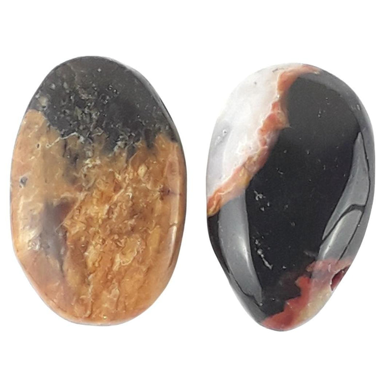 Sardonyx Drilled Crystal Tumblestone Beads with Large 2mm Hole - TK Emporium