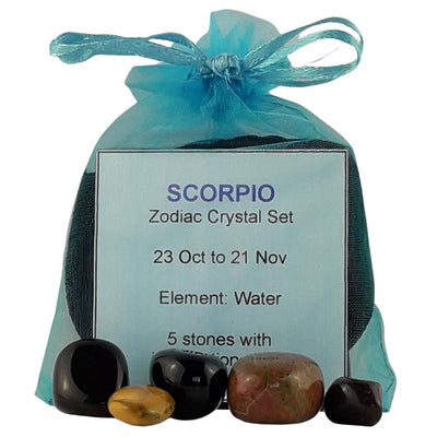 Scorpio Zodiac Crystal Set, October November Gemstone Birthday Gift - TK Emporium