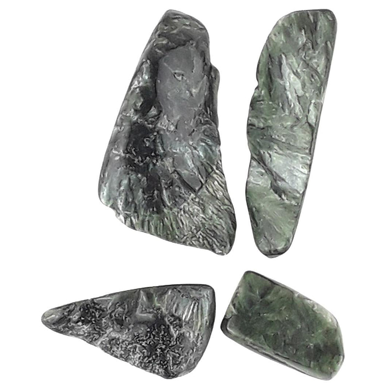 Seraphinite Crystal Polished Tumblestones from Russia, Green Gemstones - TK Emporium