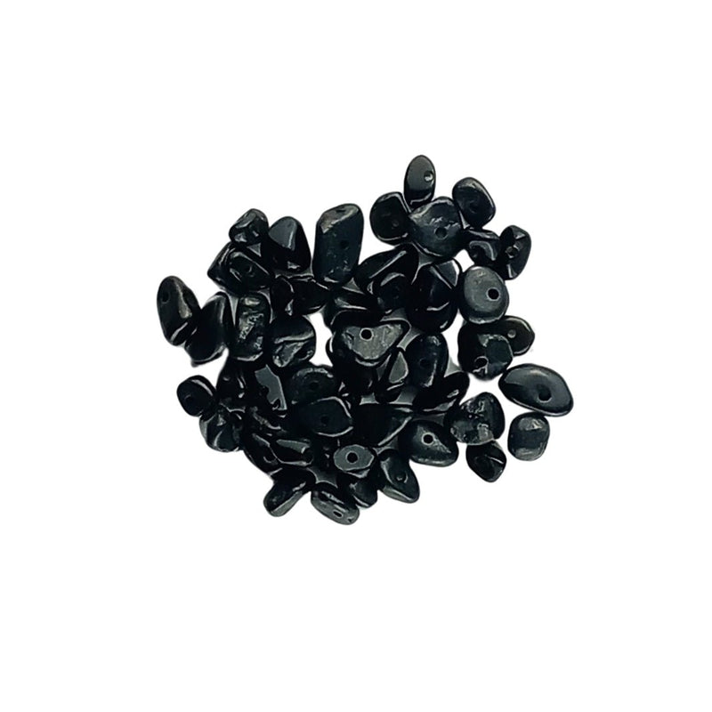 Shungite Gemstone Bead Chips from Russia - Full Strand / 50 Pieces - TK Emporium