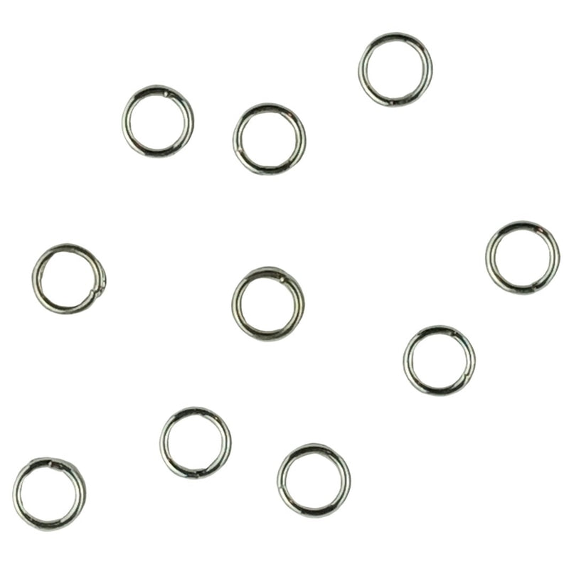 Silver Colour Round Metal Split Ring 5 mm for Jewellery Making - TK Emporium