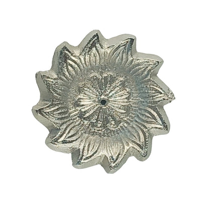 Silver Metal Round Decorative Incense Cone Burner, Stick Holder - TK Emporium