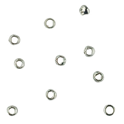 Silver Plated Metal Crimp Beads 2 mm for Jewellery Making - Pack of 10 - TK Emporium