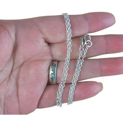 Silver Plated Necklace 18 inch 46 cm with Clasp for Jewellery Making - TK Emporium