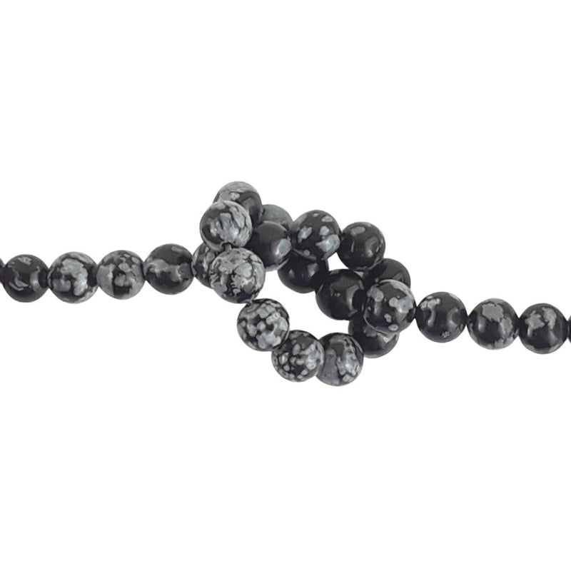 Snowflake Obsidian Beads - 6mm - A Grade - TK Emporium